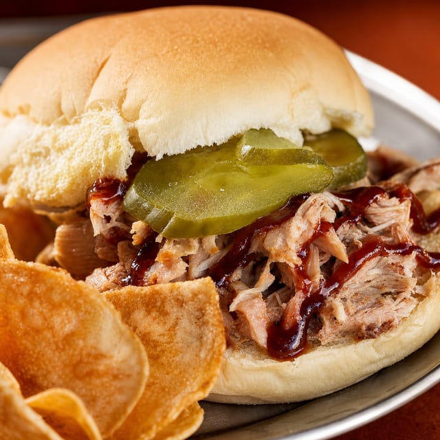 Pulled Chicken Sandwich.